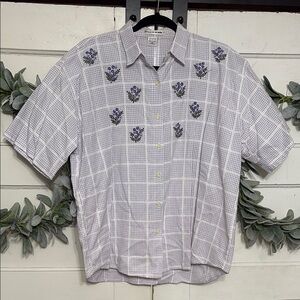 Vintage Maggie & Max Embroidered Floral Top
